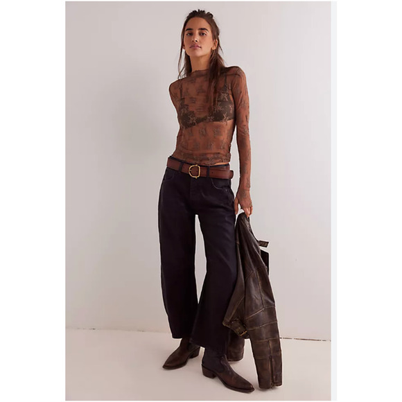 Free People We The Free Good Luck Coated Jeans 24 NEW Starlight